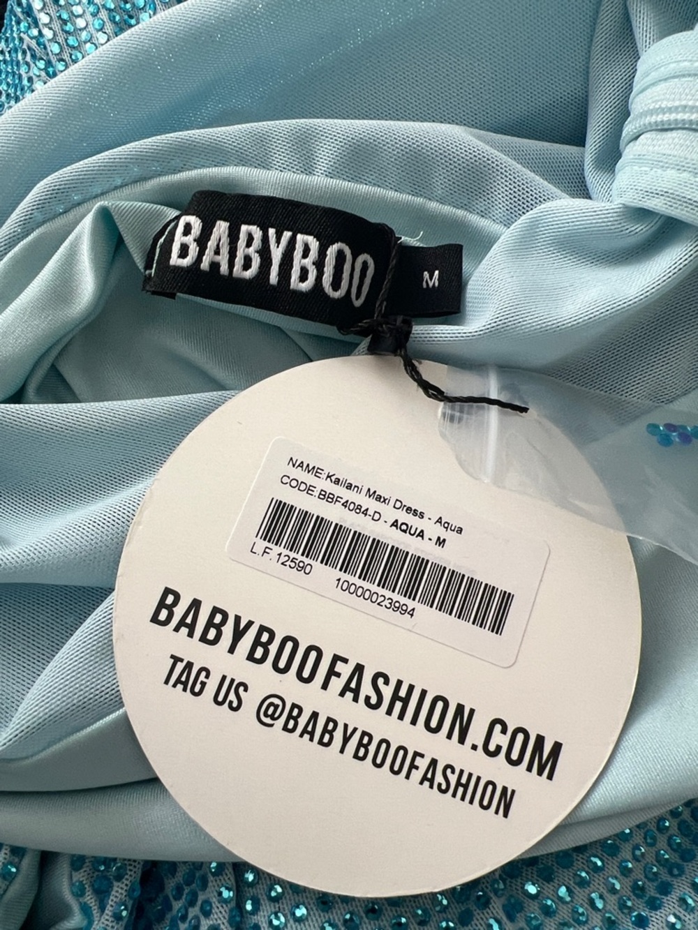 NWT Babyboo Kailani Maxi Dress - Aqua - Picture 3 of 4